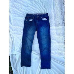 US POLO ASSN Kids Jeans Size 10 Blue‎ Wash Denim Straight Leg Pants
